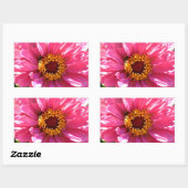 Sticker Rectangulaire Élégant classique floral rose fleur marguerite (Feuille)