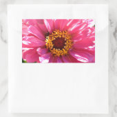 Sticker Rectangulaire Élégant classique floral rose fleur marguerite (Sac)