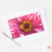Sticker Rectangulaire Élégant classique floral rose fleur marguerite (Enveloppe)
