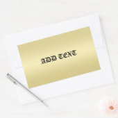 Sticker Rectangulaire Elégant dégradé or Monogramme Nom personnalisé (Enveloppe)