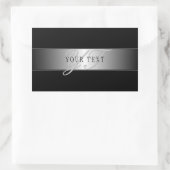 Sticker Rectangulaire Élégant écriture de script de monogramme modifiabl (Sac)