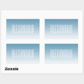 Sticker Rectangulaire Élégant et élégant, texte et couleur Ombre (Feuille)