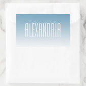 Sticker Rectangulaire Élégant et élégant, texte et couleur Ombre (Sac)