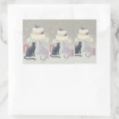 Sticker Rectangulaire Elegant Festive Feline Celebration (Sac)