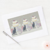Sticker Rectangulaire Elegant Festive Feline Celebration (Enveloppe)