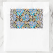 Sticker Rectangulaire Élégant Fleur Bleu Périwinkle Floral Classic (Sac)