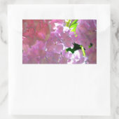 Sticker Rectangulaire Elégant flores rose douce hydrangée rose rose (Sac)