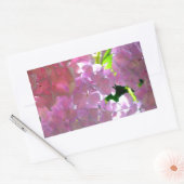 Sticker Rectangulaire Elégant flores rose douce hydrangée rose rose (Enveloppe)