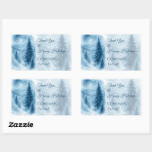 Sticker Rectangulaire Elégant Forêt d'hiver Cadeaux de vacances d'entrep (Feuille)