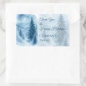 Sticker Rectangulaire Elégant Forêt d'hiver Cadeaux de vacances d'entrep (Sac)