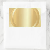 Sticker Rectangulaire Elegant Gold Look Modèle Ajouter votre texte (Sac)