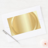 Sticker Rectangulaire Elegant Gold Look Modèle Ajouter votre texte (Enveloppe)