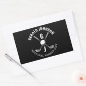 Sticker Rectangulaire Elegant Golf Monogr... (Enveloppe)