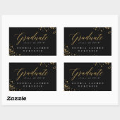 STICKER RECTANGULAIRE ÉLÉGANT GRADUATE RECTANGULAIRE MODERNE (Feuille)