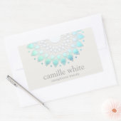 Sticker Rectangulaire Élégant Lotus Holistic Spa et beauté (Enveloppe)