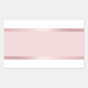 Sticker Rectangulaire Élégant Moderne Rose Or Modèle Vierge Tendance