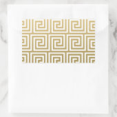 Sticker Rectangulaire Élégant Motif Gold et White (Sac)