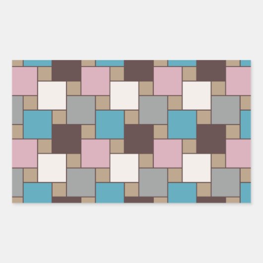 Sticker Rectangulaire Élégant nectar rose (Devant)