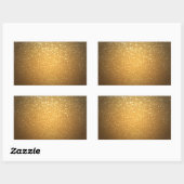 Sticker Rectangulaire Elegant Parties scintillant or Modèle vierge Ajout (Feuille)