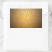 Sticker Rectangulaire Elegant Parties scintillant or Modèle vierge Ajout (Sac)