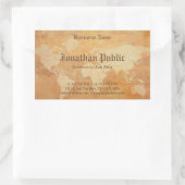 Sticker Rectangulaire Élégant professionnel Nostalgique vieux papier loo (Sac)