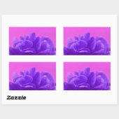 Sticker Rectangulaire Elegant Purple Raspberry Floral (Feuille)
