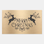 Sticker Rectangulaire Élégant renne de Noël simple moderne (Devant)