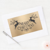 Sticker Rectangulaire Élégant renne de Noël simple moderne (Enveloppe)