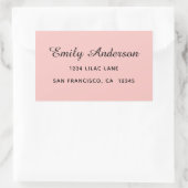 Sticker Rectangulaire Élégant rose (Sac)