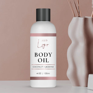 Sticker Rectangulaire Élégant Rose Gold 4 OZ emballage bouteille cosméti