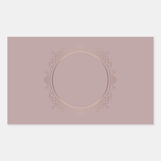 Sticker Rectangulaire Élégant Rose Gold Blank Modèle Ajouter votre texte (Devant)