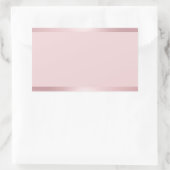 Sticker Rectangulaire Élégant Rose moderne Gold Blank Modèle tendance (Sac)