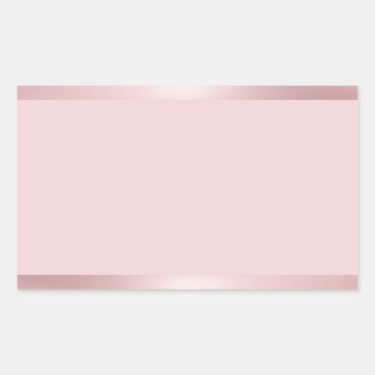 Sticker Rectangulaire Élégant Rose moderne Gold Blank Modèle tendance (Devant)
