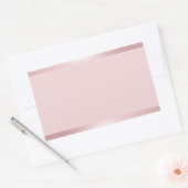 Sticker Rectangulaire Élégant Rose moderne Gold Blank Modèle tendance (Enveloppe)