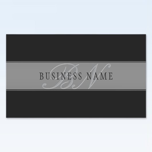 Sticker Rectangulaire Élégant script modifiable Nom commercial/autre tex