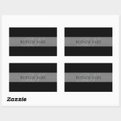 Sticker Rectangulaire Élégant script modifiable Nom commercial/autre tex (Feuille)