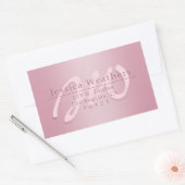 Sticker Rectangulaire Élégant Script Monogram Mauve Ombre Adresse de ret (Enveloppe)