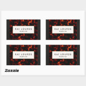 Sticker Rectangulaire Élégant Tortoiseshell (Feuille)