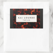 Sticker Rectangulaire Élégant Tortoiseshell (Sac)