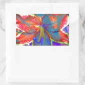 Sticker Rectangulaire Elégante aquarelle abstraite rétro rouge bleu (Sac)