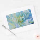 Sticker Rectangulaire Elégante couleur bleue turquoise florale (Enveloppe)