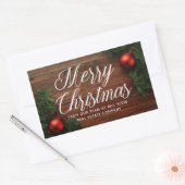 Sticker Rectangulaire Élégante entreprise Joyeux Noël moderne cadeau per (Enveloppe)