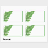 Sticker Rectangulaire Élégante fougères vertes feuilles de bois (Feuille)