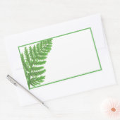 Sticker Rectangulaire Élégante fougères vertes feuilles de bois (Enveloppe)