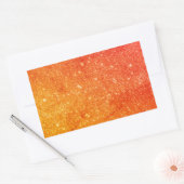 Sticker Rectangulaire Elégante Parties scintillant orange (Enveloppe)
