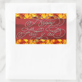 Sticker Rectangulaire Élégante Vibes D'Automne Cosy Citer Happy Fall Y'a (Sac)