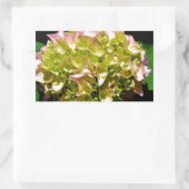 Sticker Rectangulaire Elégantes hydrangées florales vertes et douces (Sac)