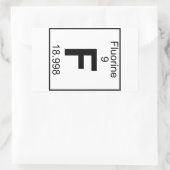 Sticker Rectangulaire Élément 009 - F - Fluorine (complet) (Sac)