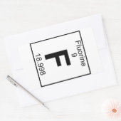 Sticker Rectangulaire Élément 009 - F - Fluorine (complet) (Enveloppe)