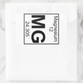 Sticker Rectangulaire Élément 012 - Mg - Magnésium (Complet) (Sac)